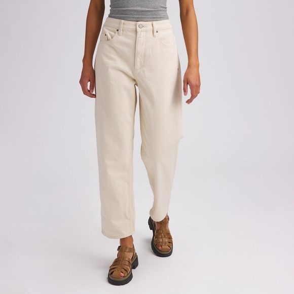 basin and range Denim - Basin and Range Boyfriend white denim jeans 28